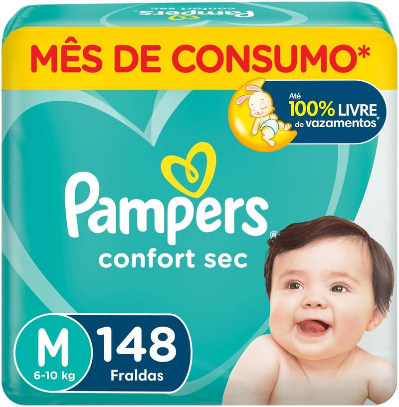 Fralda Pampers Confort - 148 Fraldas (COMPRE 1 LEVE 2)